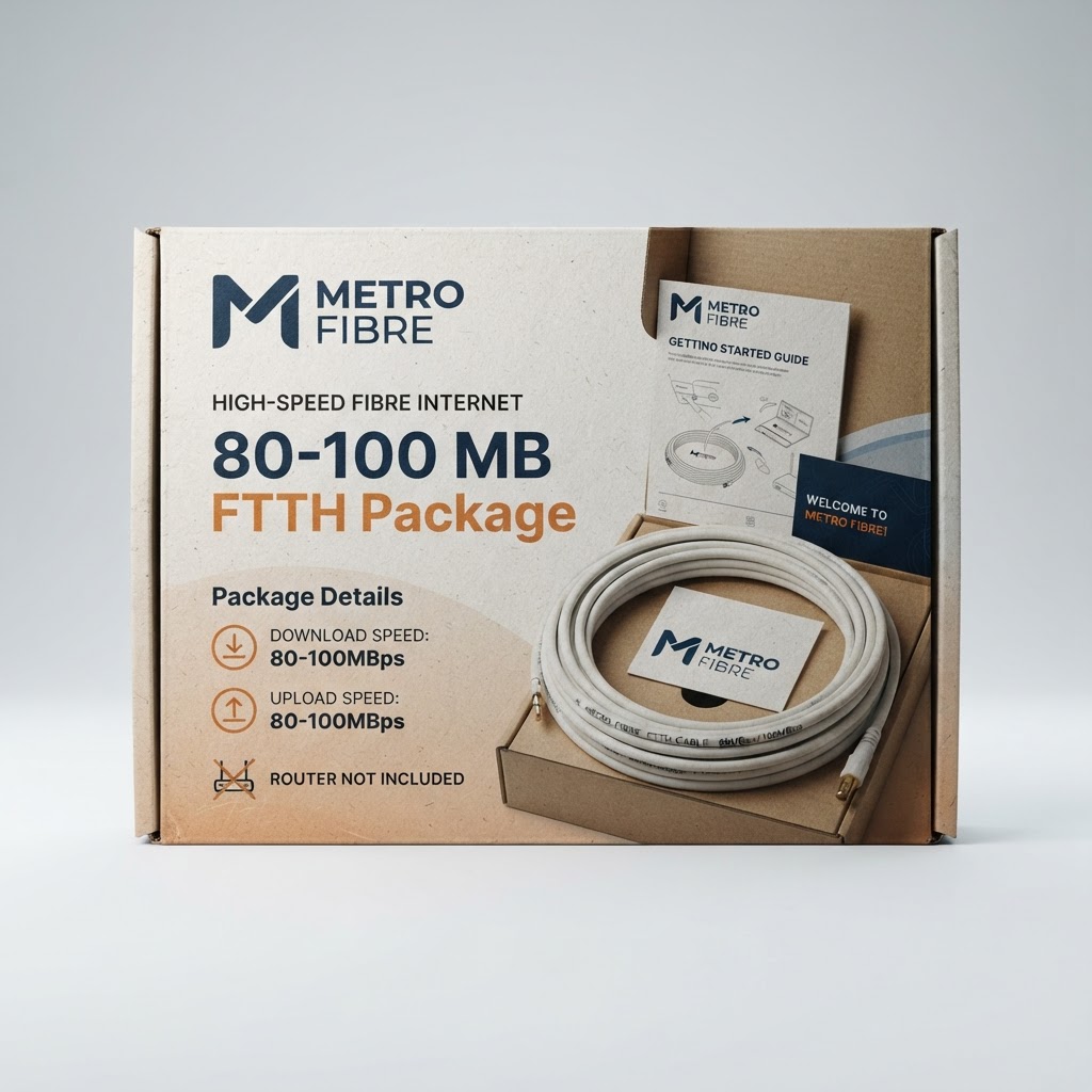 Metro Fibre 80-100 MB FTTH Package