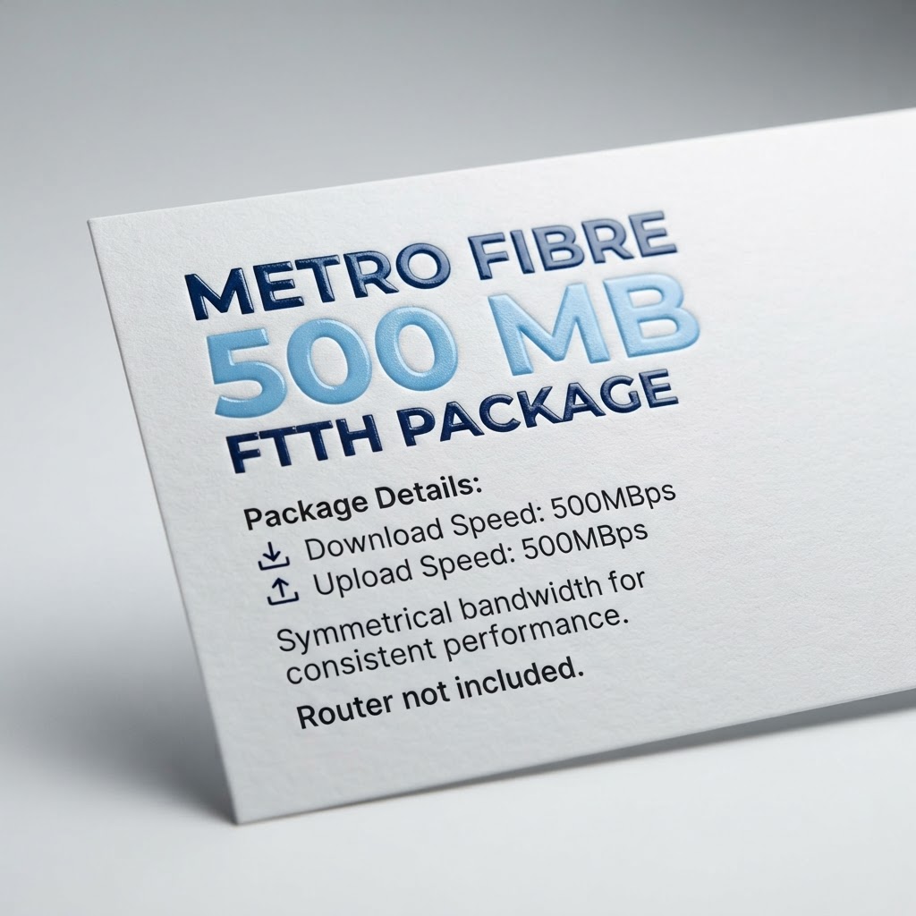 Metro Fibre 500 MB FTTH Package