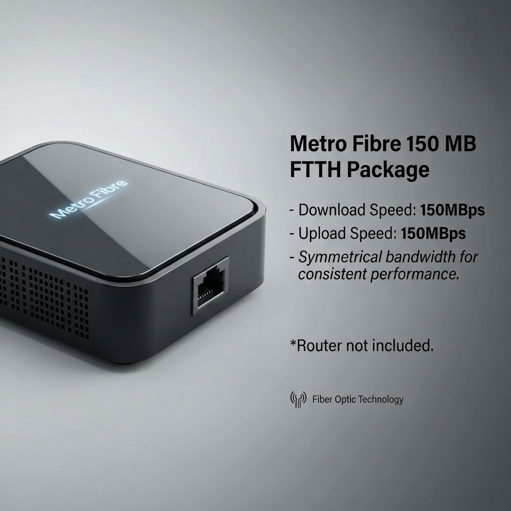 Metro Fibre 150 MB FTTH Package