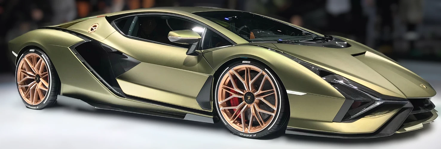 Sian FKP 37 — Auto Show Floor · Bronze Pirelli P Zero
