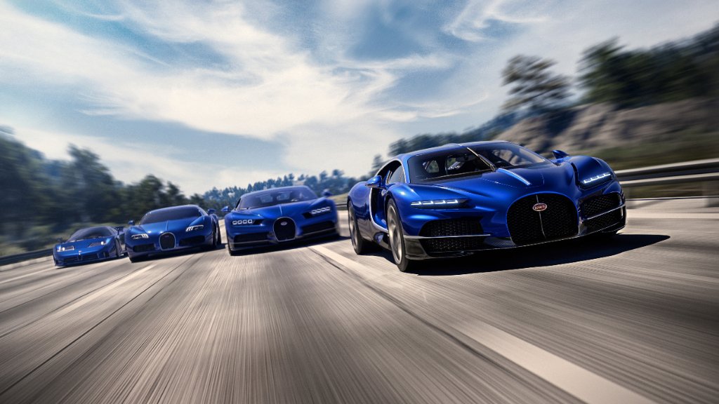 Bugatti Full Lineup — Dynamic Run