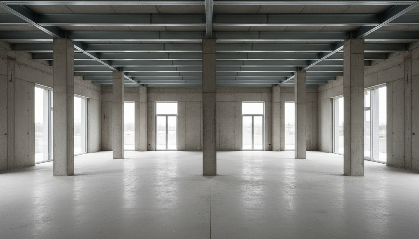 Interior de canteiro de obras