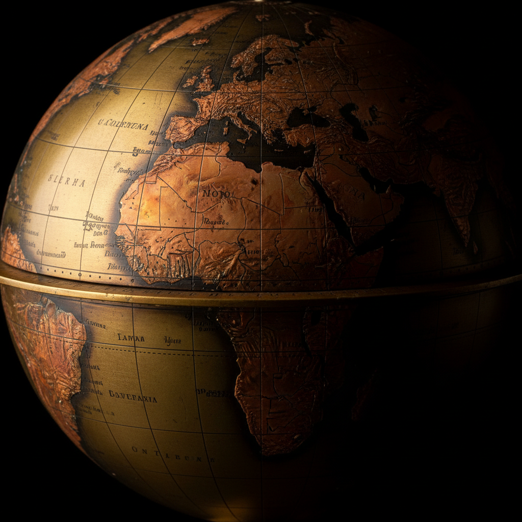 Vintage globe representing global expertise