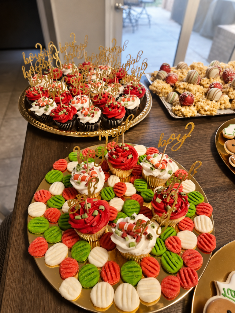 Holiday Gender Reveal Desserts