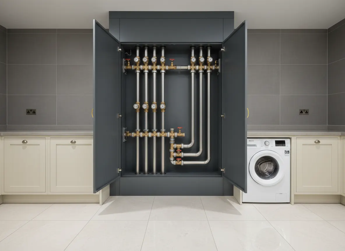 RARE Plumbing London Gas Safe engineer repairing a Viessmann boiler in a luxury London property