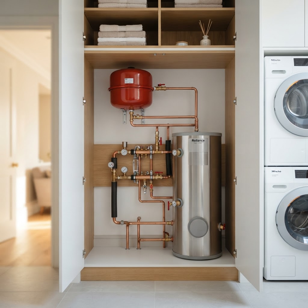 Hot Water Cylinder Pressure Loss in Belgravia: Case Study — RARE Plumbing London knowledge hub article