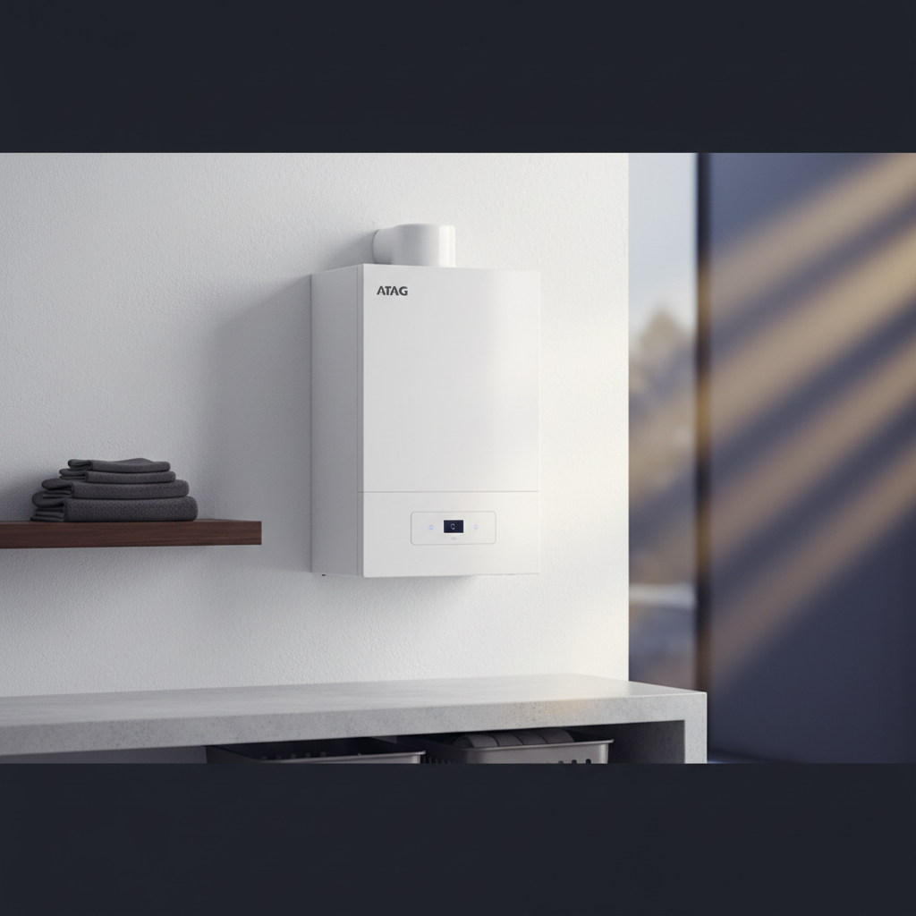 RARE Plumbing London engineer repairing an ATAG boiler in a luxury London property