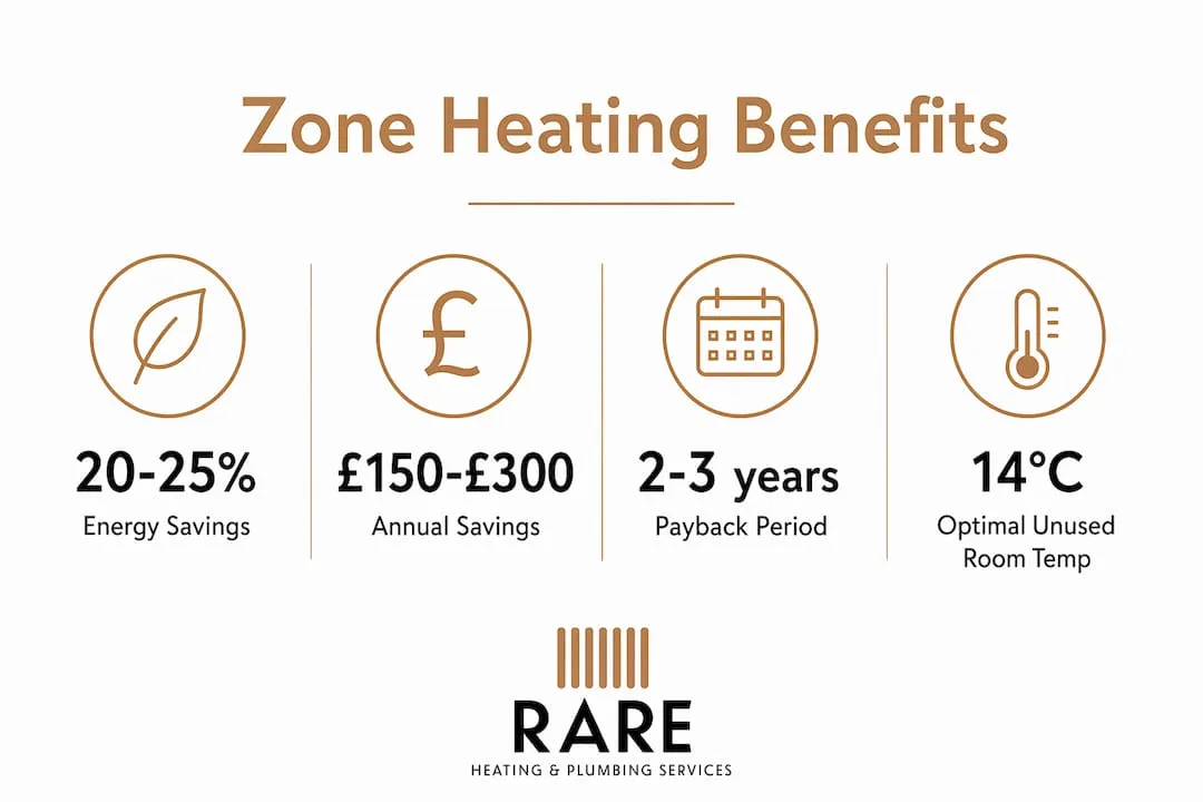 Infographic with key zone heating statistics