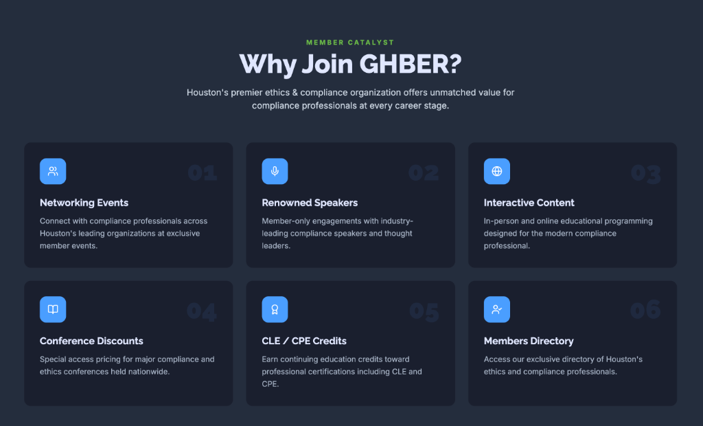 Why Join GHBER section preview