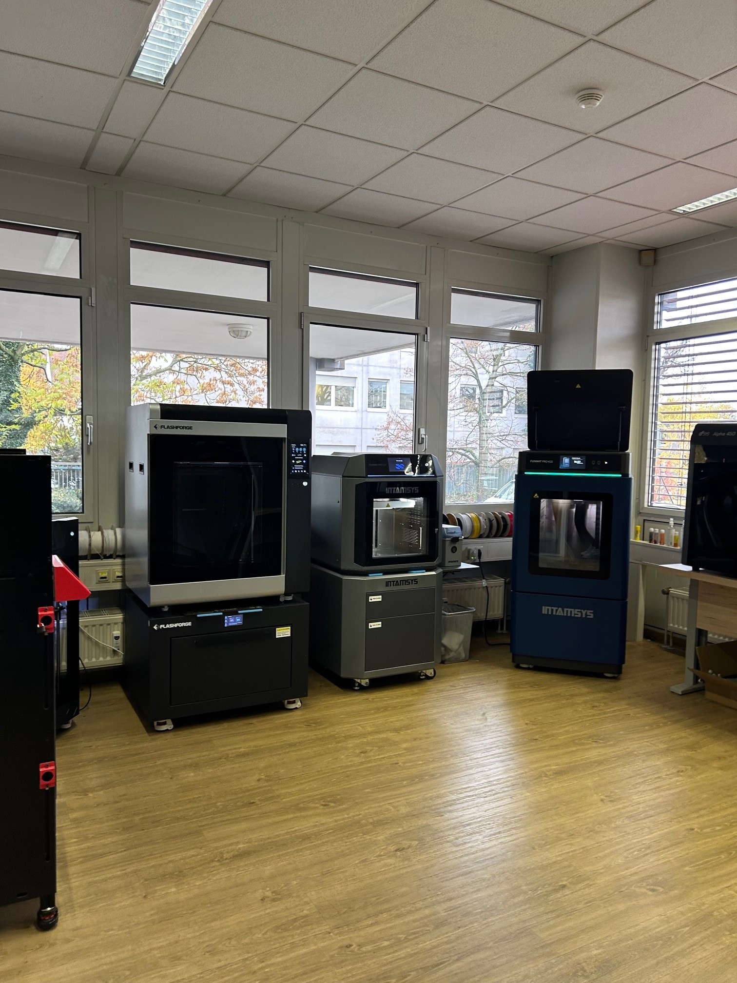 BFI 3D Showroom in Nürnberg mit Flashforge- und Intamsys-Industrie-3D-Druckern