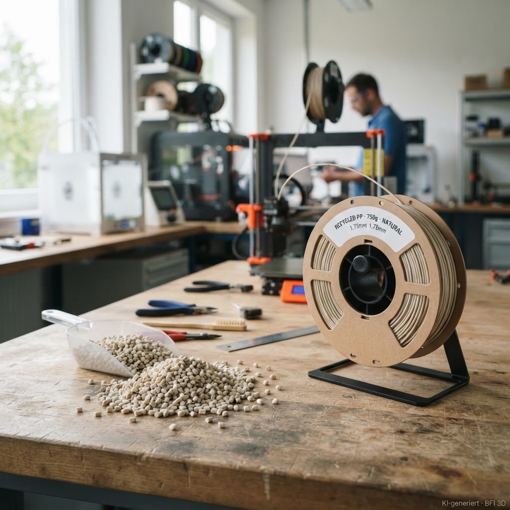 Recycling im 3D-Druck: Aus Polypropylen-Abfällen wird Filament