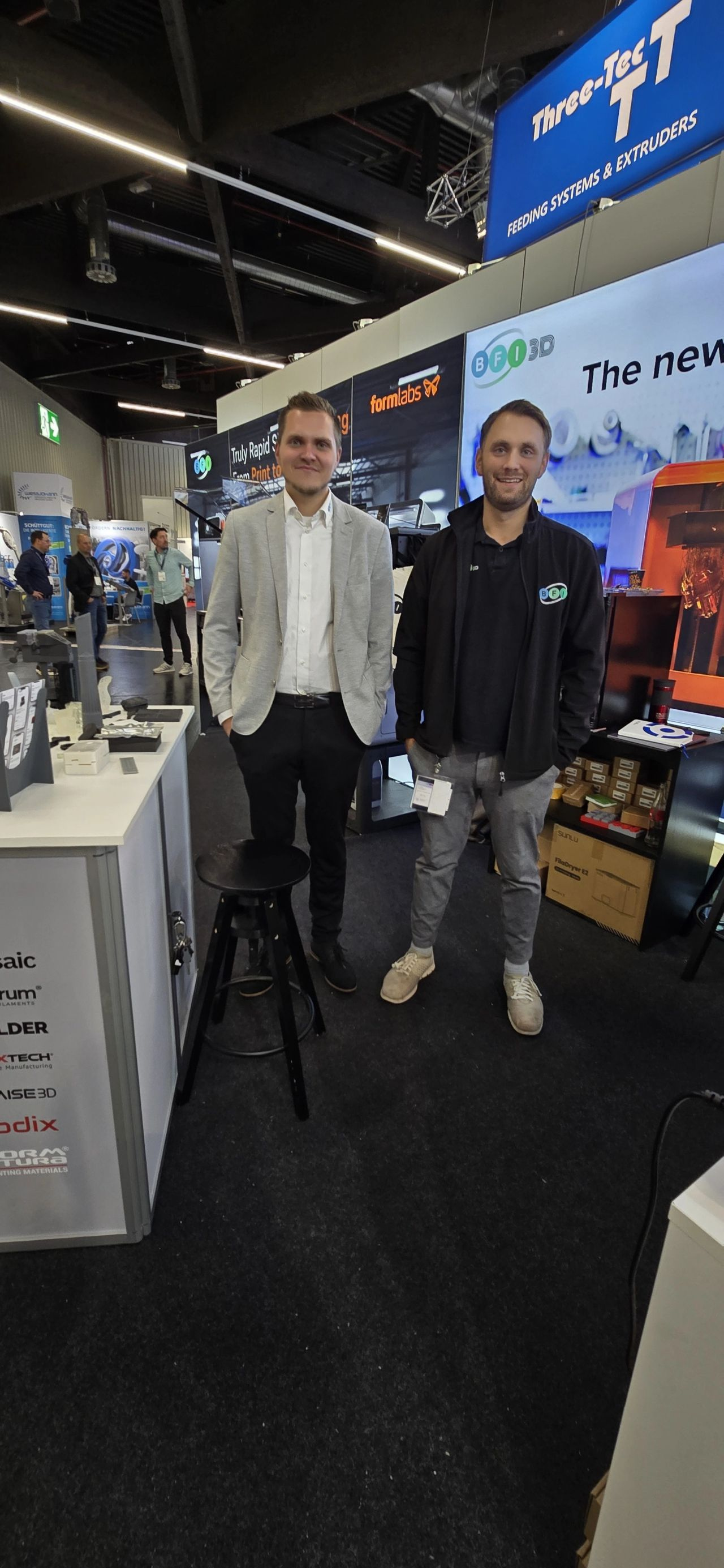 BFI 3D Team am Powtech-Messestand