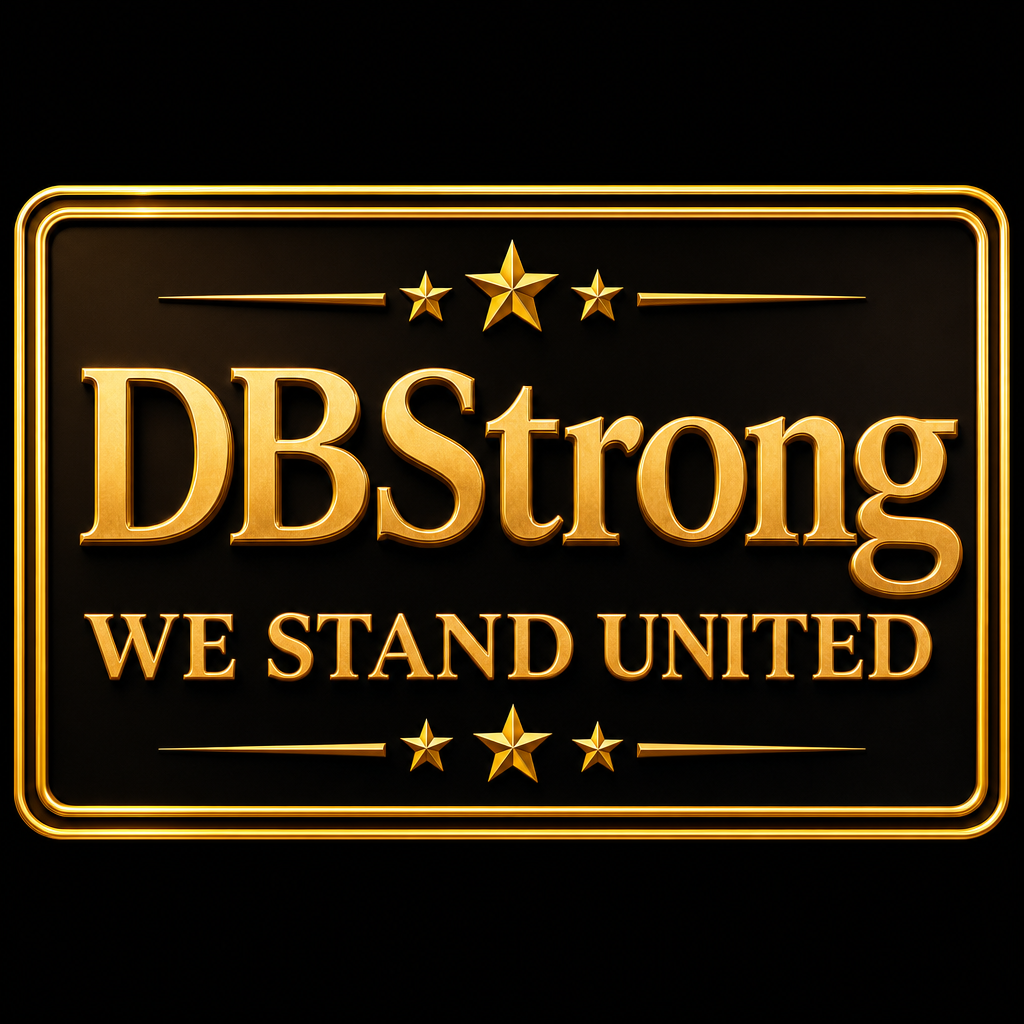 DBStrong AND WE STAND UNITED sign concept (May 25, 2026)