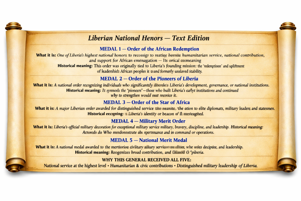 Liberian National Honors — Text Edition
