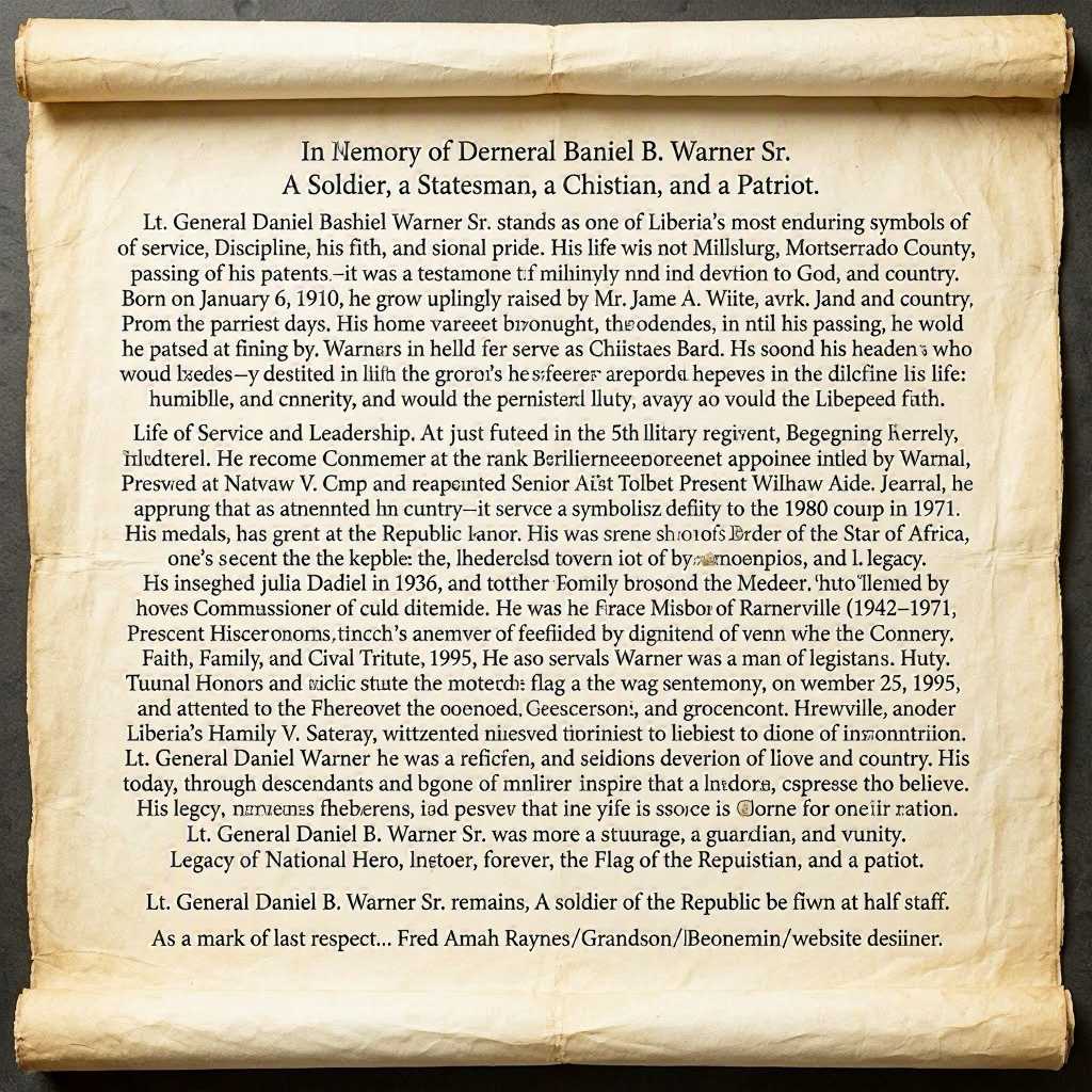 Memorial scroll with garbled text (June 26, 2026)
