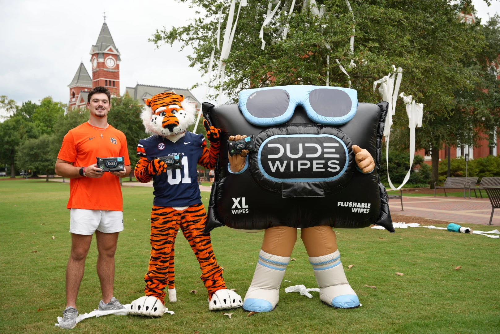 DUDE Wipes and Auburn Athletics Announce First-of-Its-Kind NIL Partnership