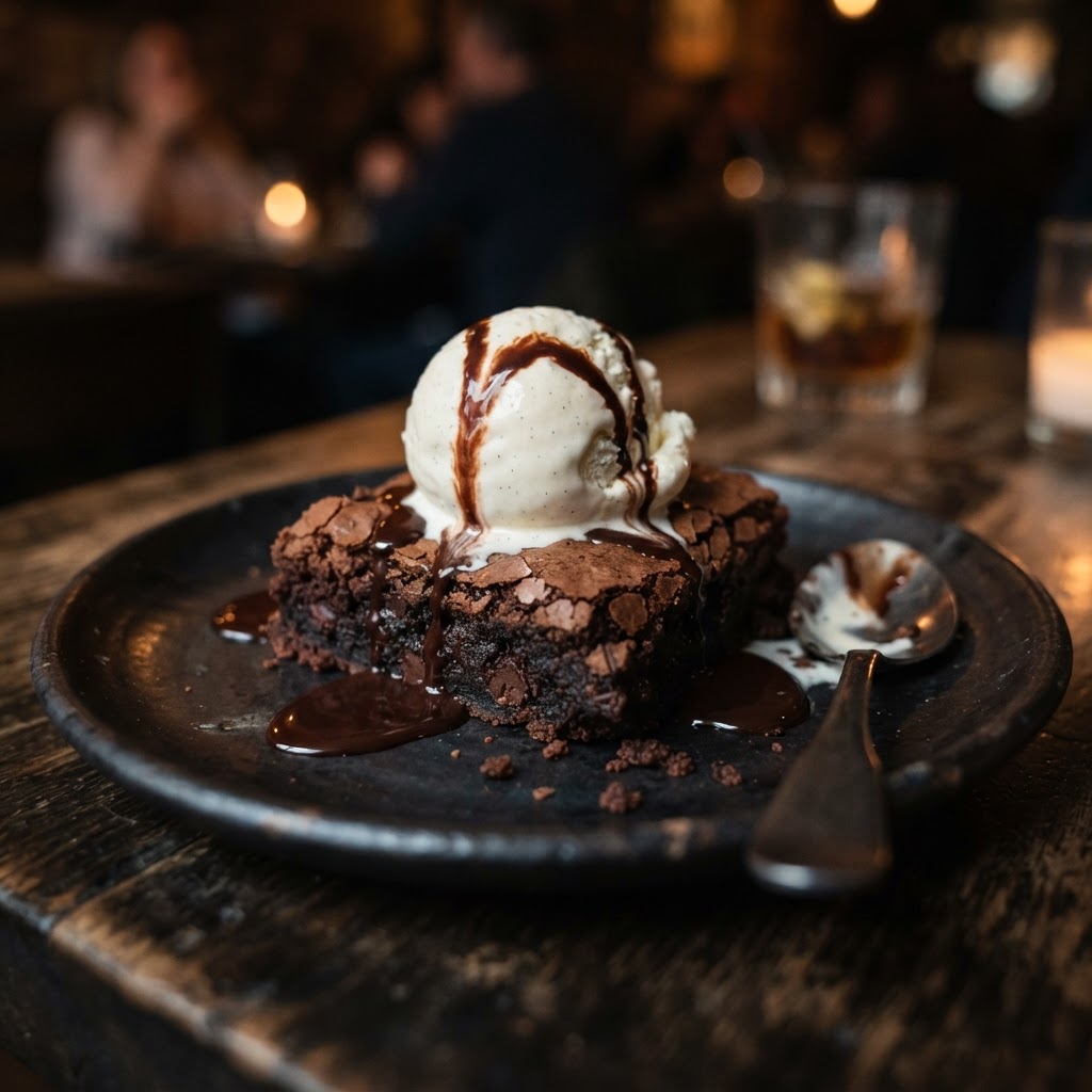Brownie con Helado