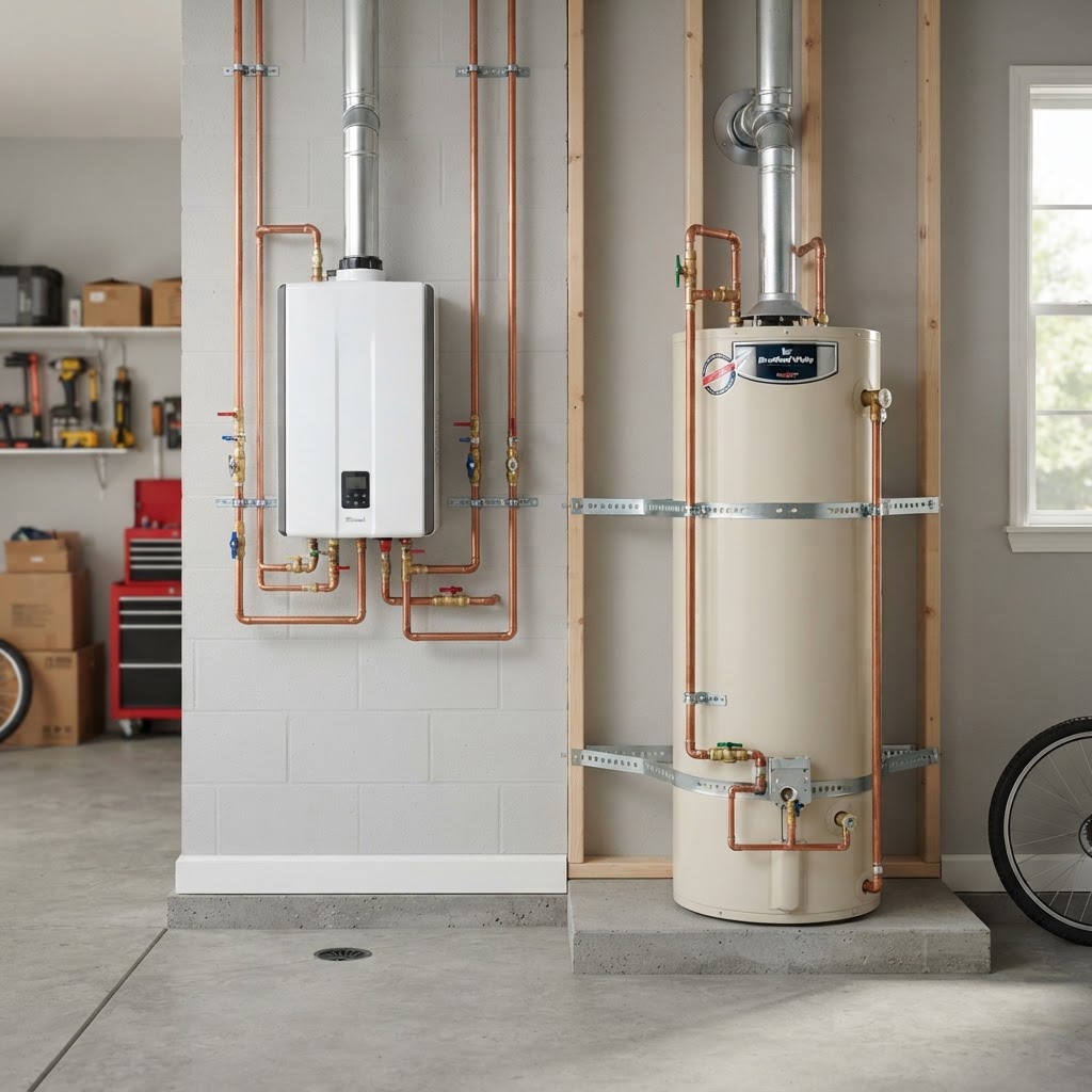 Tank vs Tankless Water Heater in Sacramento: A Plumber's Guide