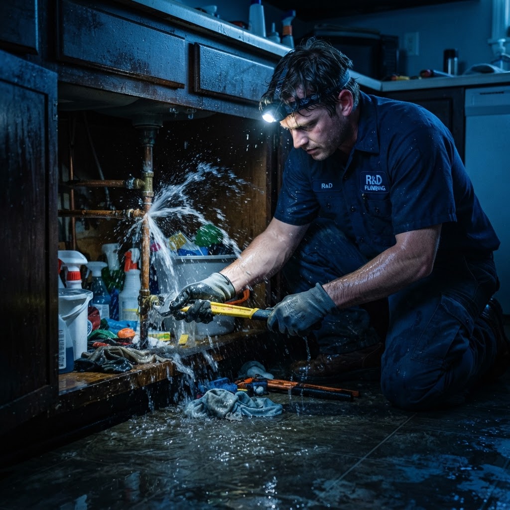 After-hours emergency response to a burst water pipe