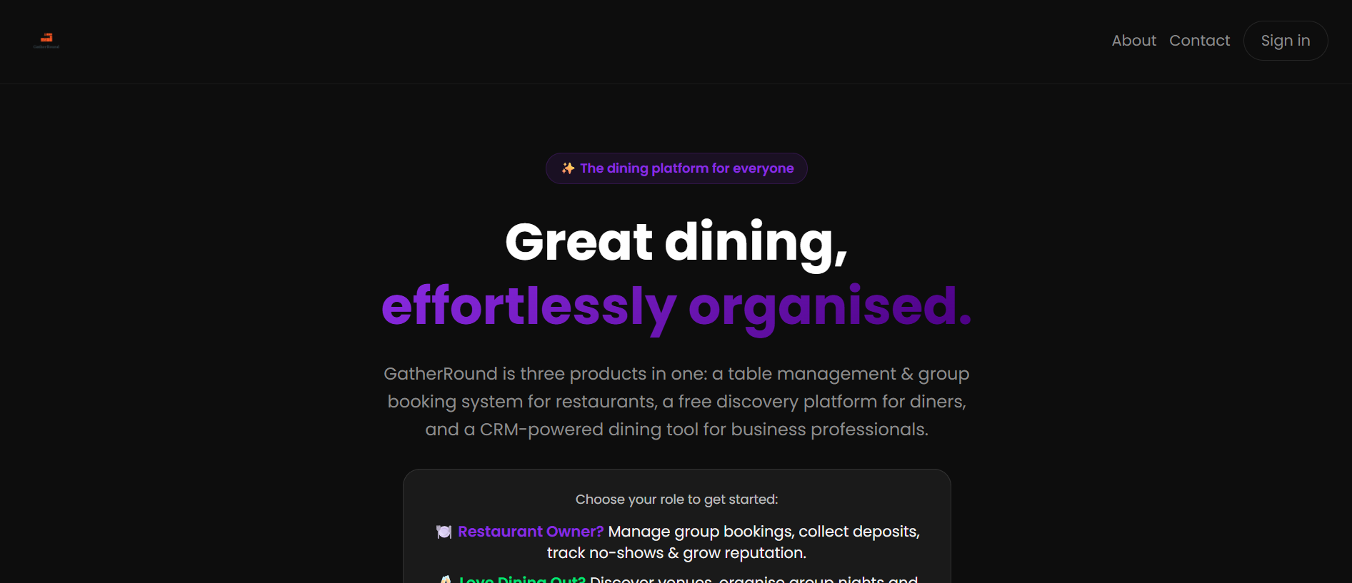 GatherRound template preview