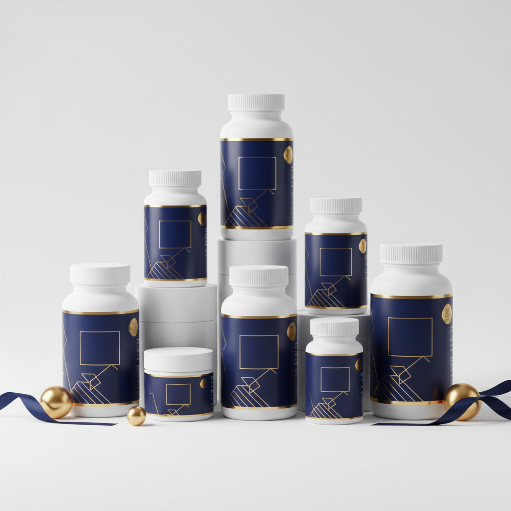Premium private label supplement bottles
