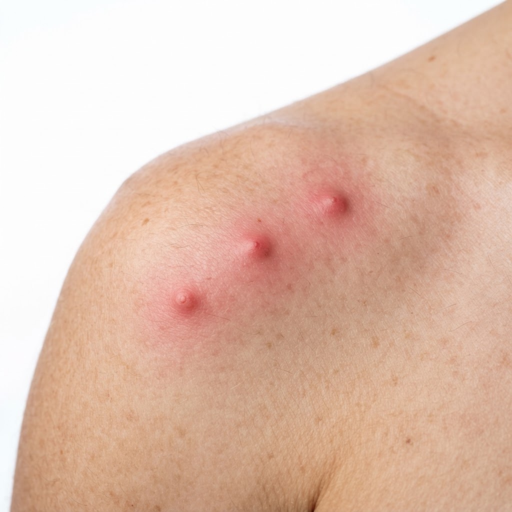 Bed Bug Bites — clinical identification illustration