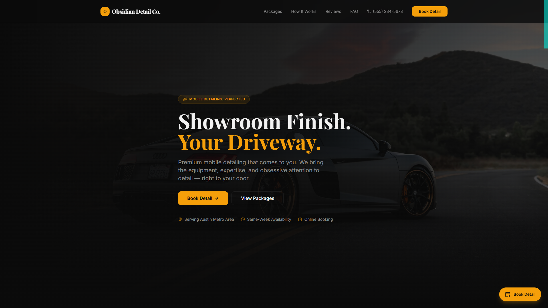 Mobile Detailing template preview