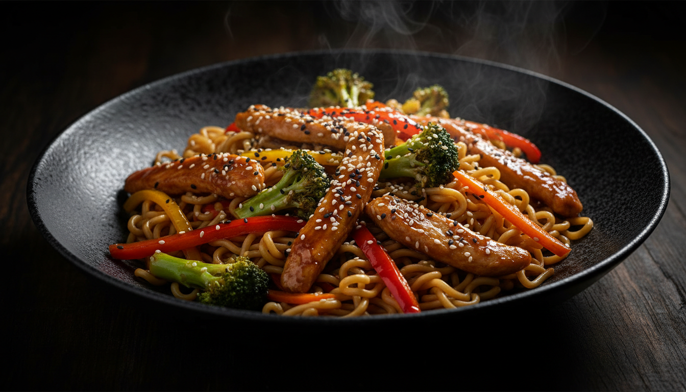 Chicken and Vegetable Stir Fry finished dish