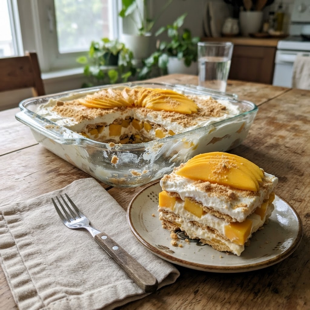 Mango Float finished dish
