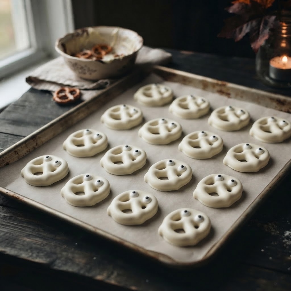 Ghost Pretzels finished dish