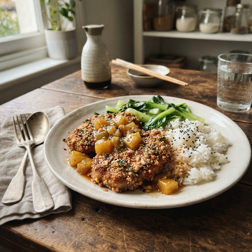 Easy Sweet and Sour Pork finished dish