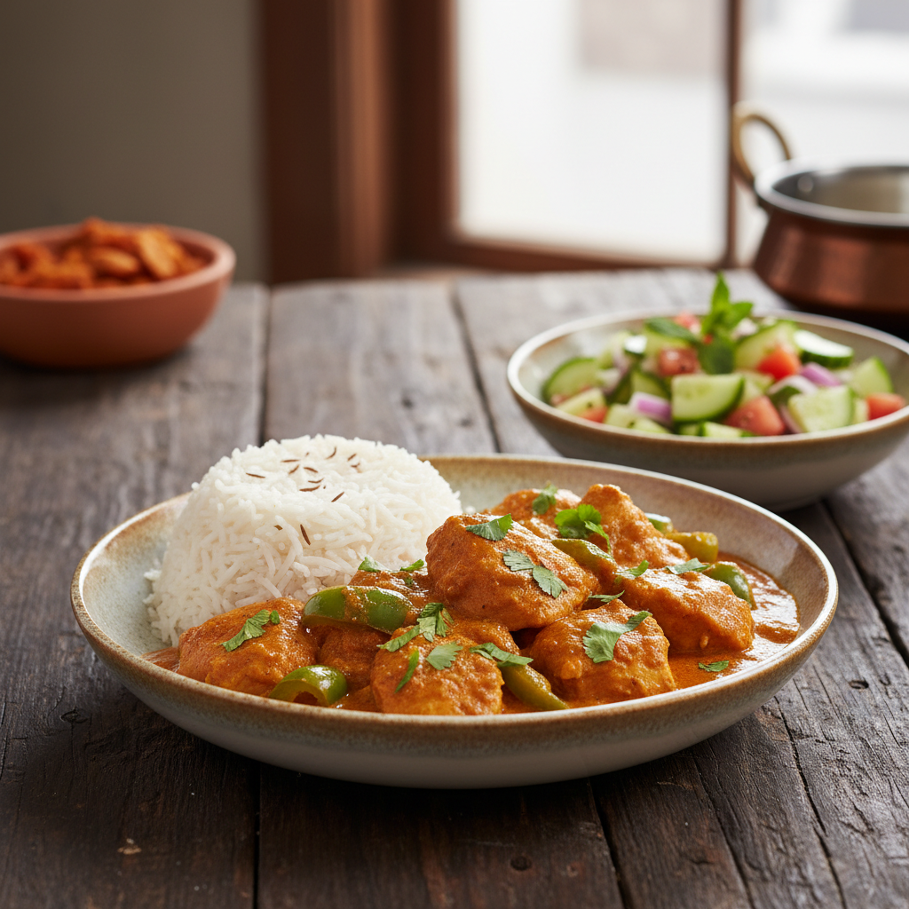 Healthy Chicken Curry finished dish