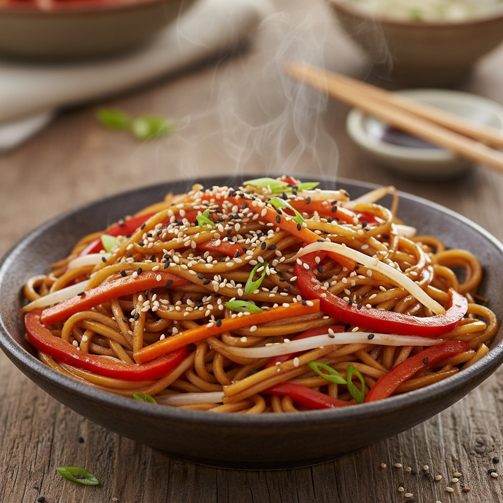 Hoisin Noodles finished dish