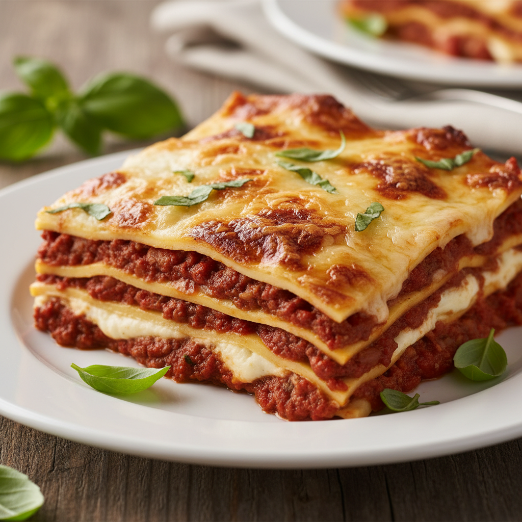 Beef Lasagna finished dish