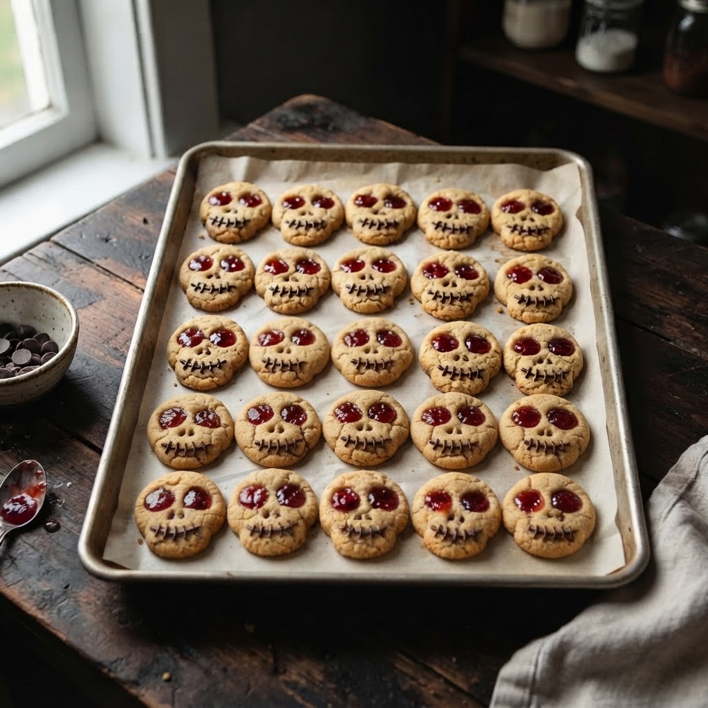 Spooky Skeleton Cookies finished dish