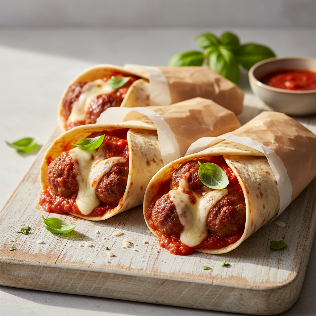 Meatball Wraps finished dish