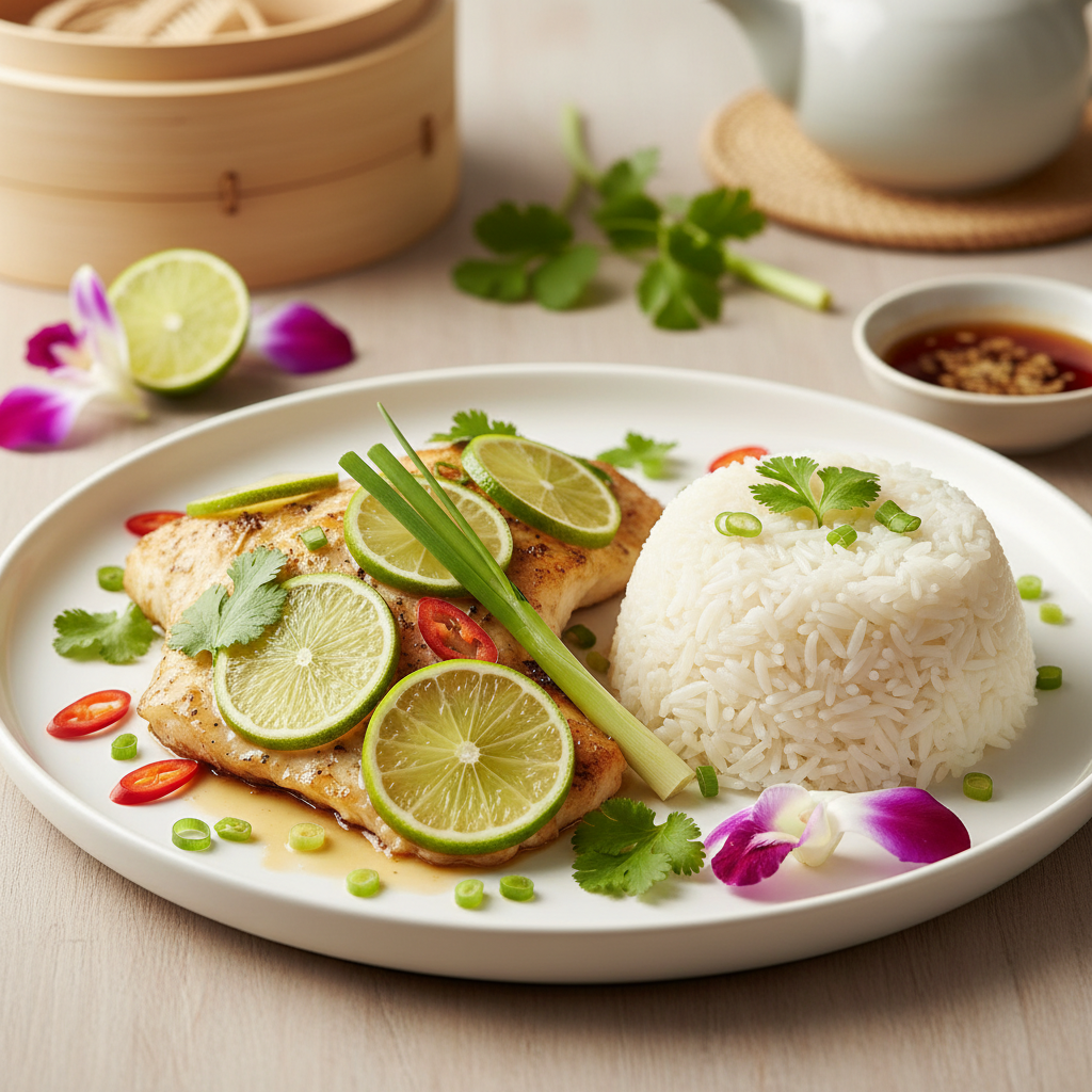 Lemongrass & Coriander Cod finished dish