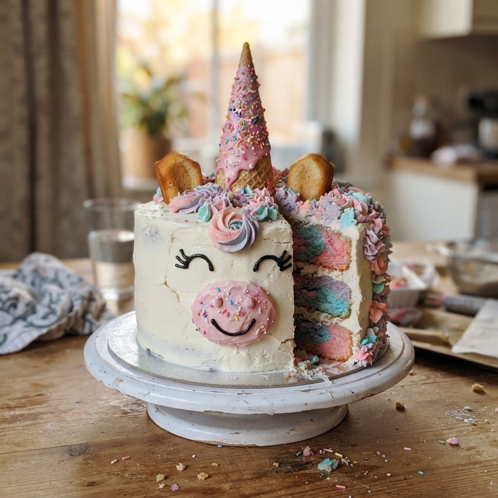 Unicorn Cake finished dish