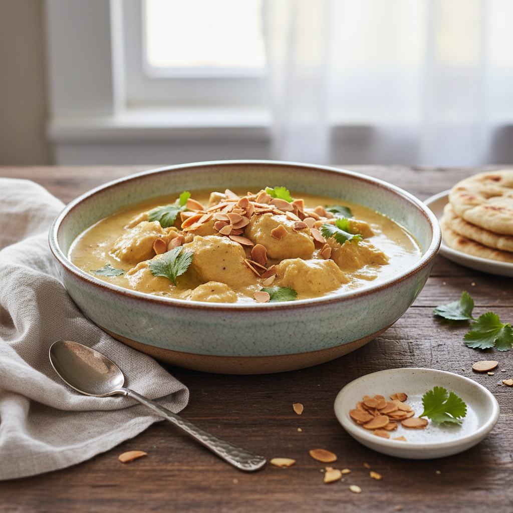 Slow Cooker Chicken Korma finished dish
