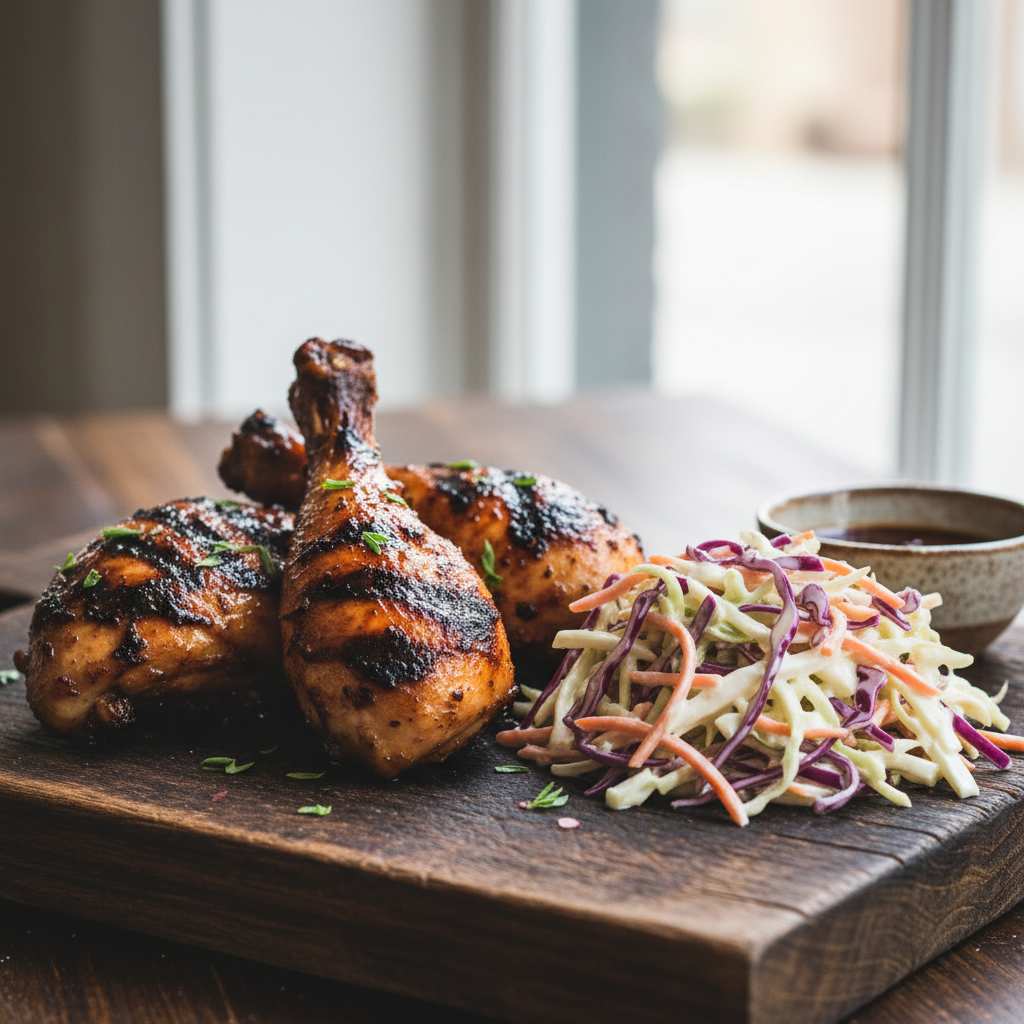 BBQ Chicken with Coleslaw finished dish