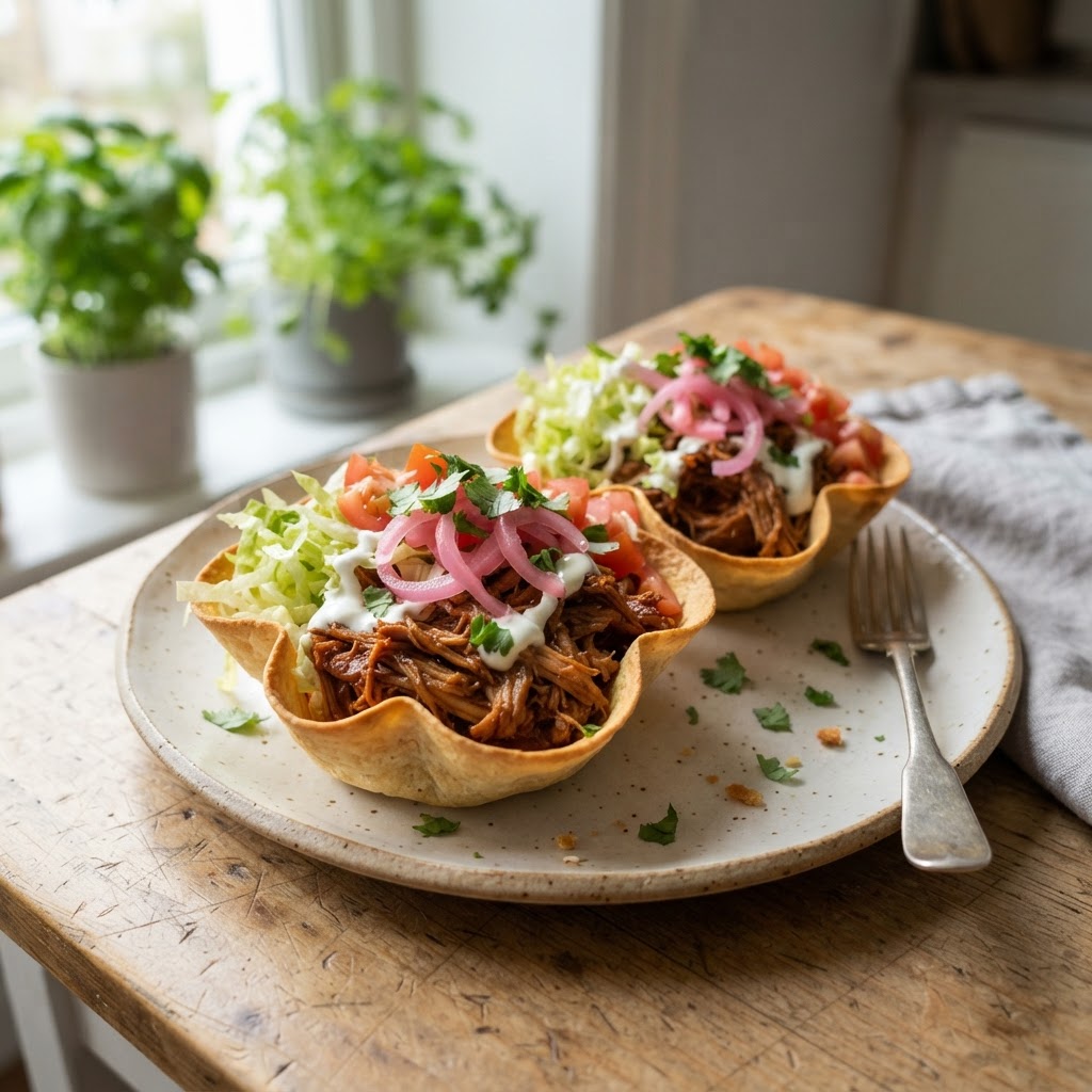 Pulled Pork Tacos finished dish