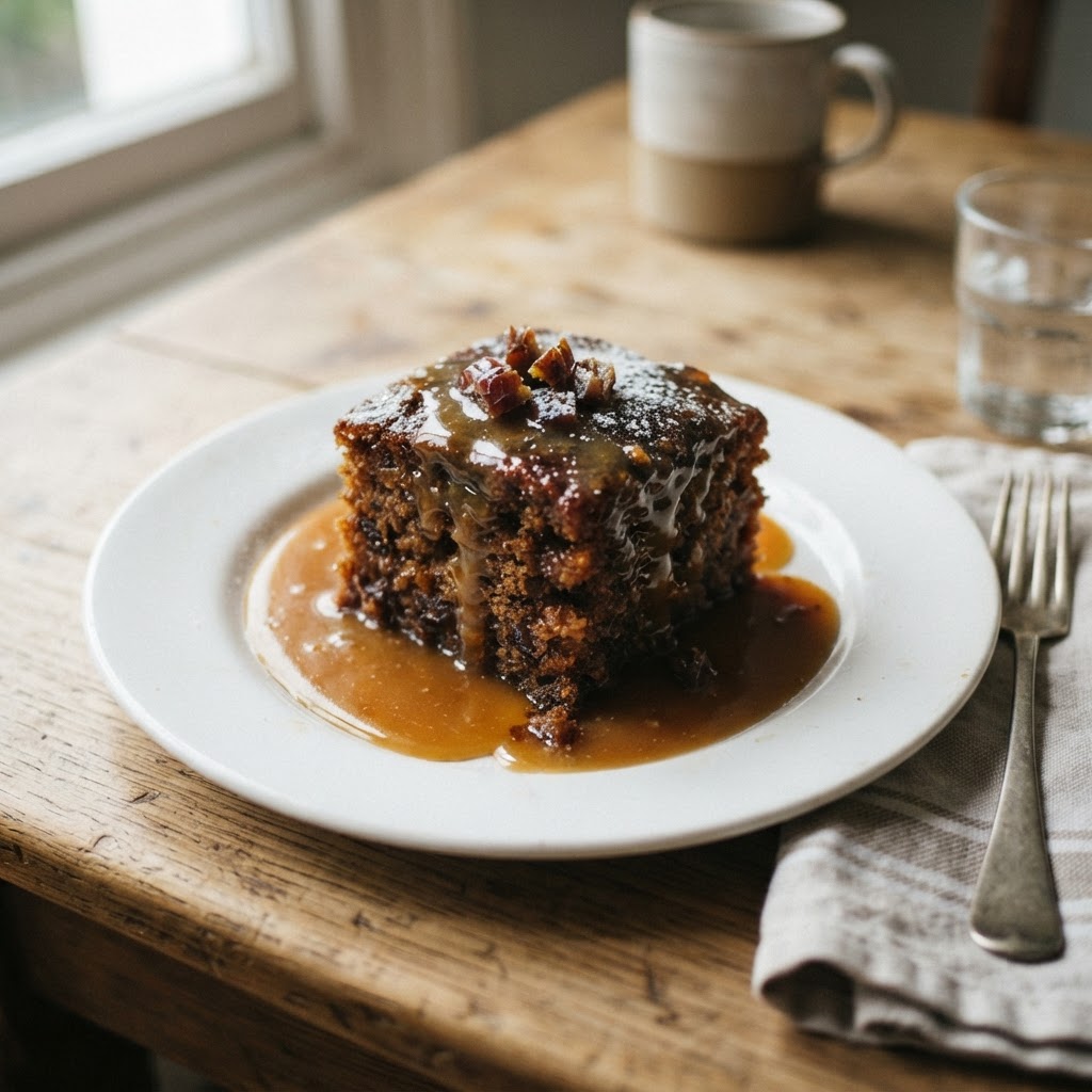 Sticky Toffee Pudding finished dish