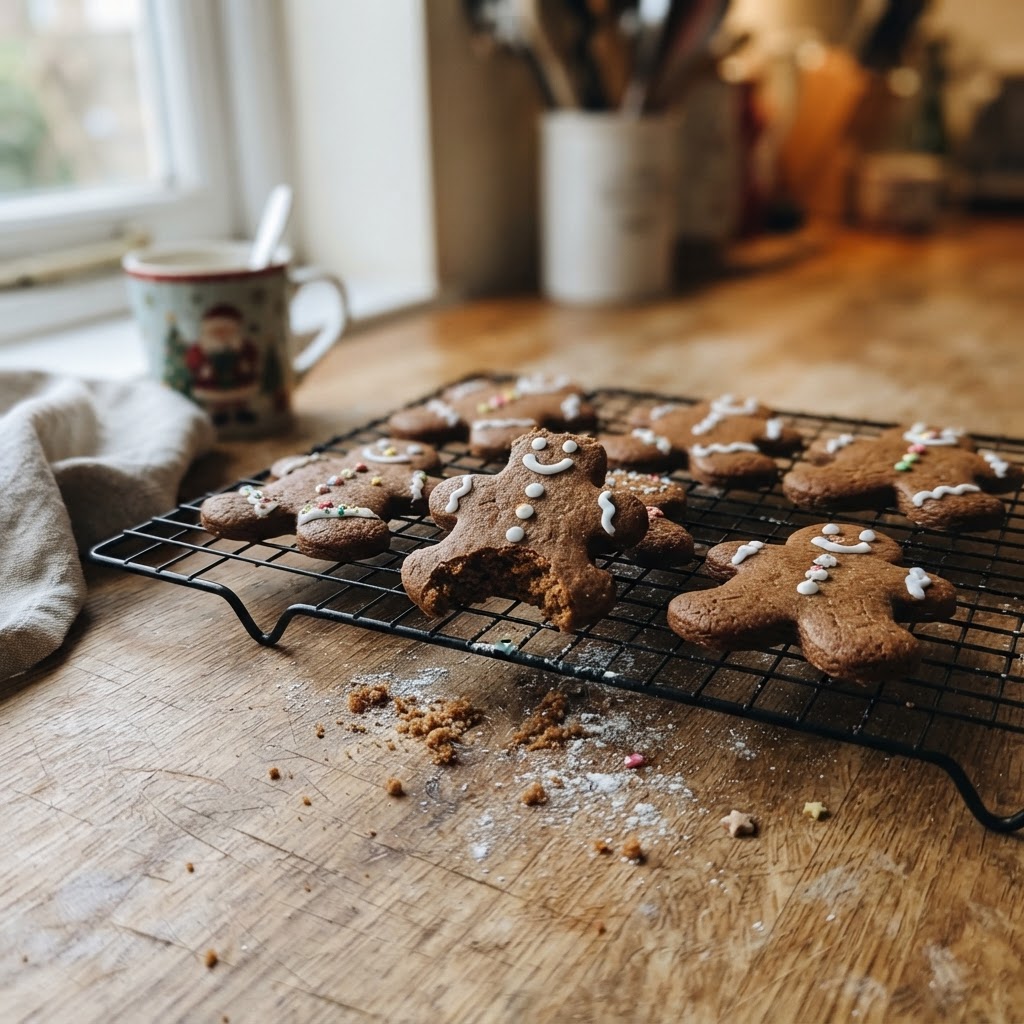 Christmas Gingerbread Men finished dish
