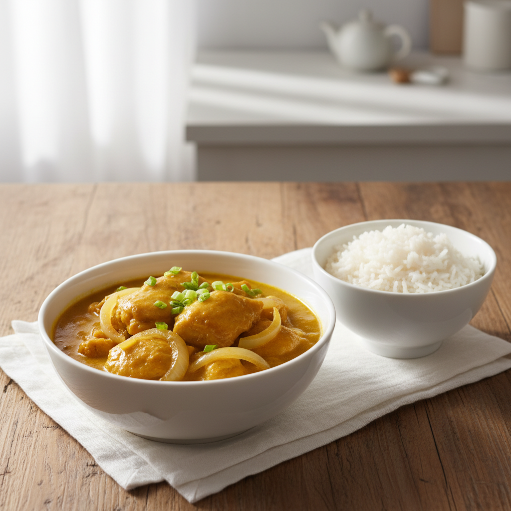 Chinese Chicken Curry finished dish