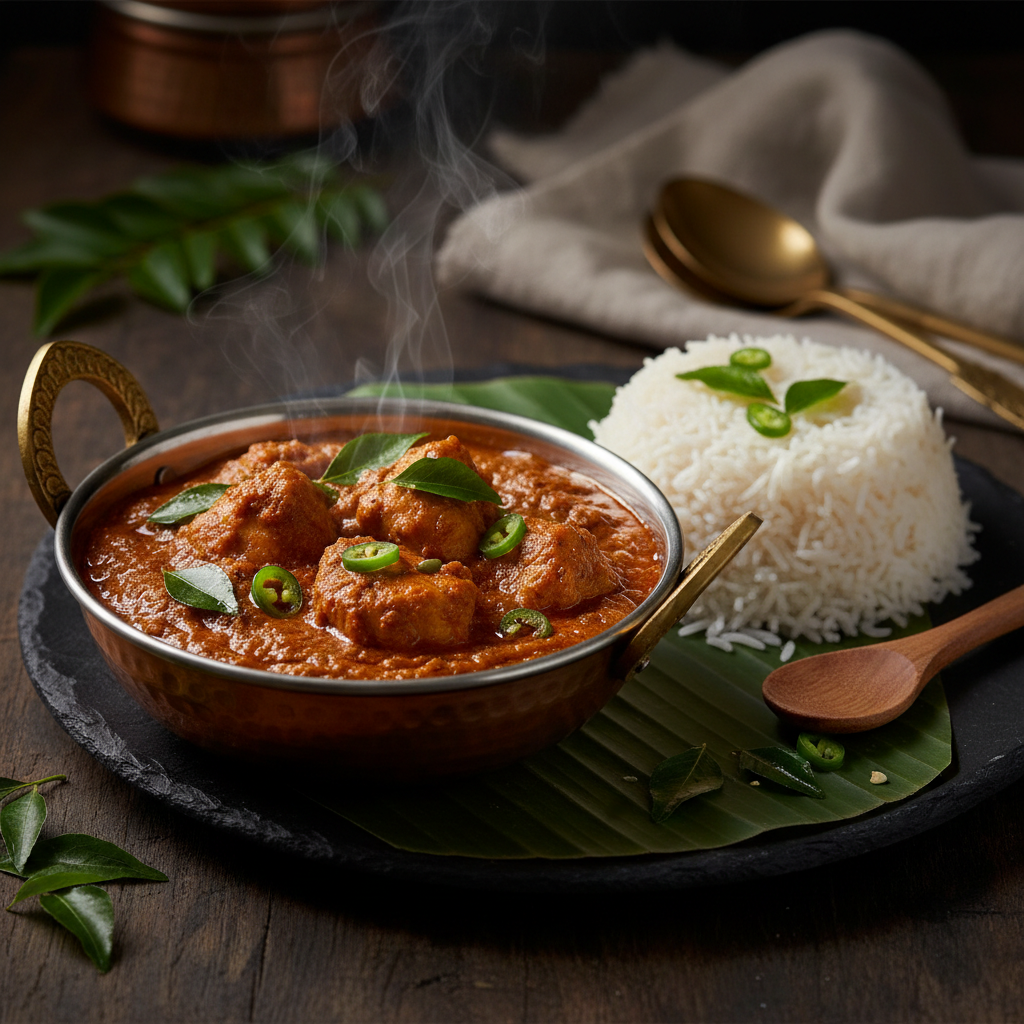 Chicken Madras finished dish