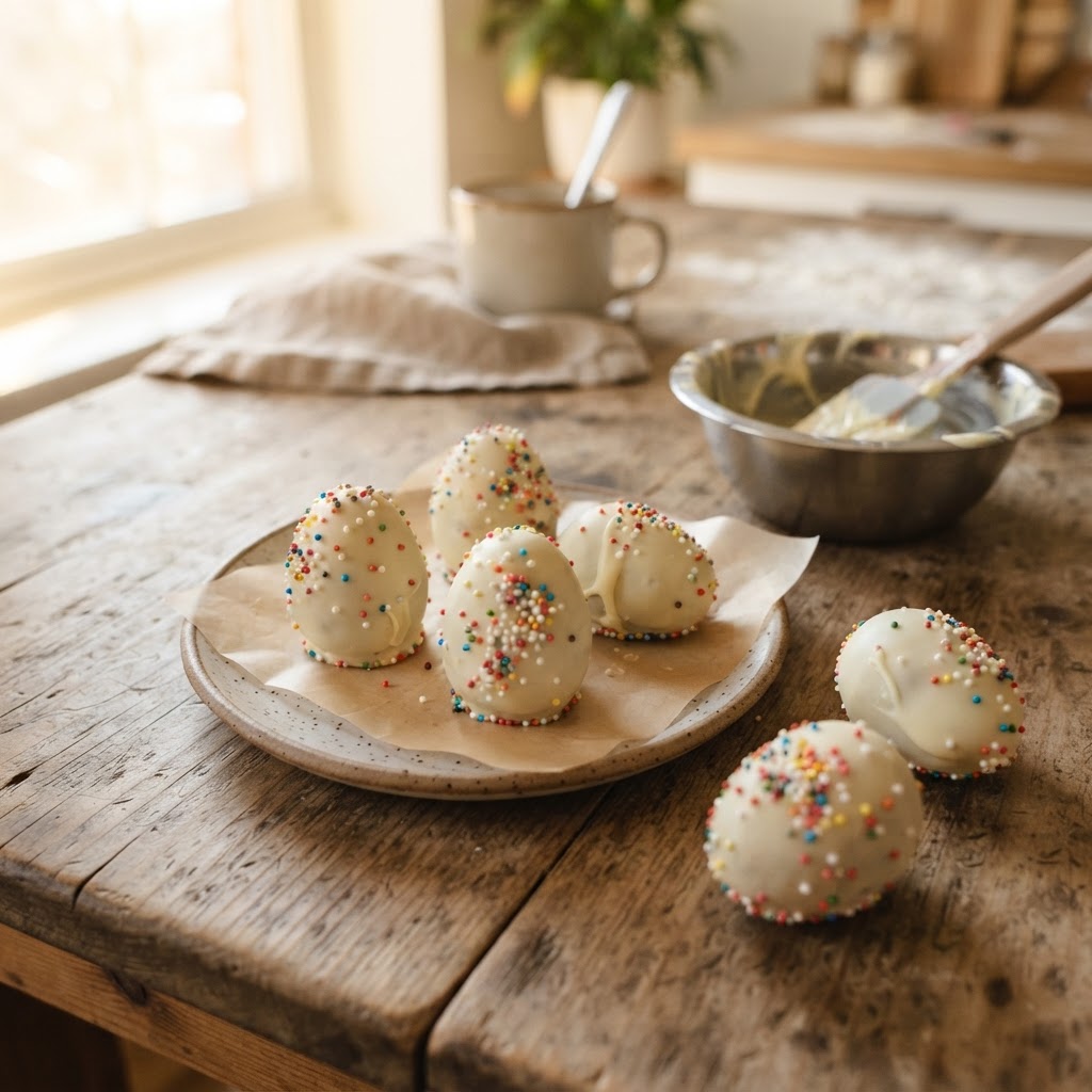 Easter Egg Truffles finished dish