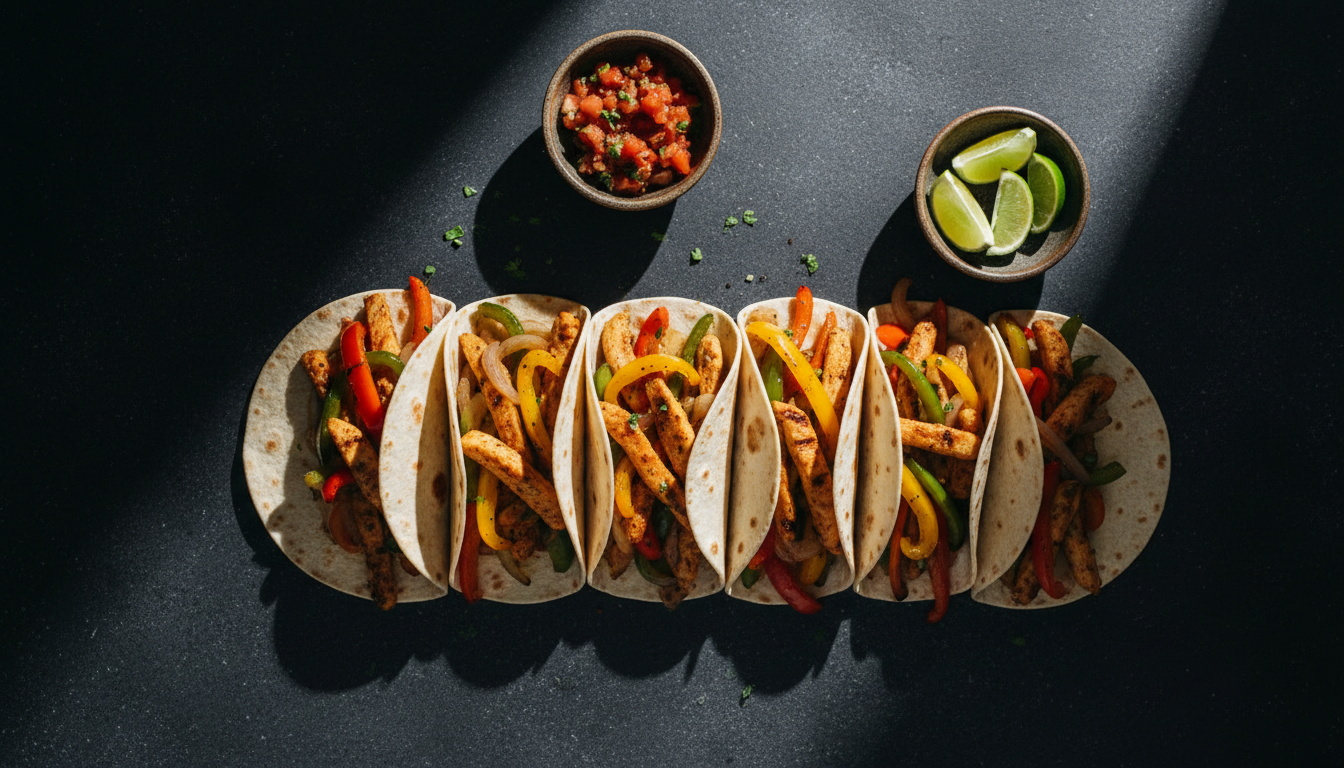 Easy Chicken Fajitas finished dish