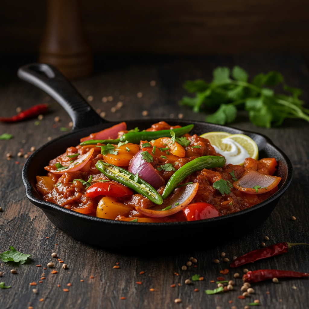 Stir Fry Vegetable Jalfrezi finished dish