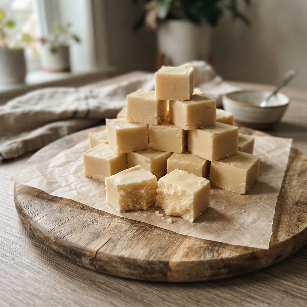 White Chocolate Fudge finished dish