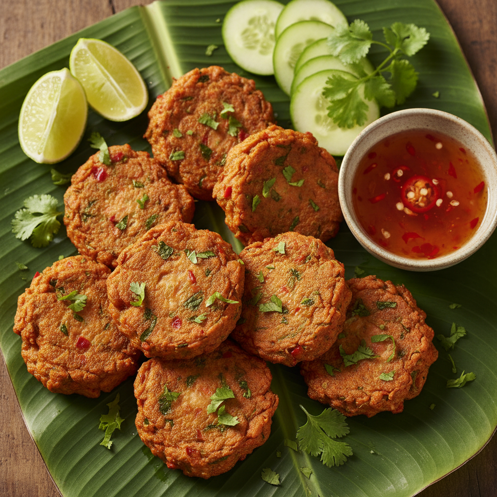 Thai Fish Cakes finished dish